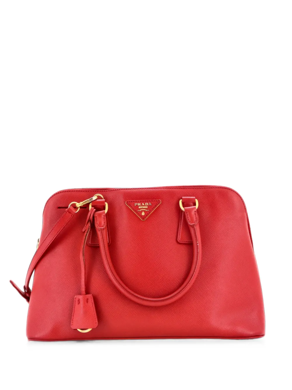Prada Pre-Owned Promenade Bag Saffiano Leather Medium satchel - Rosso