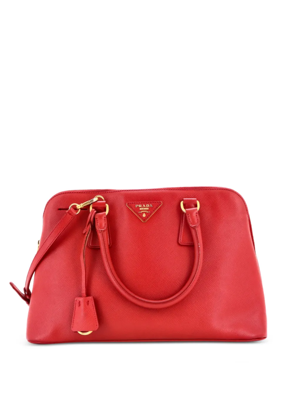 Prada Pre-Owned Promenade Bag Saffiano Leather Medium satchel - Rosso