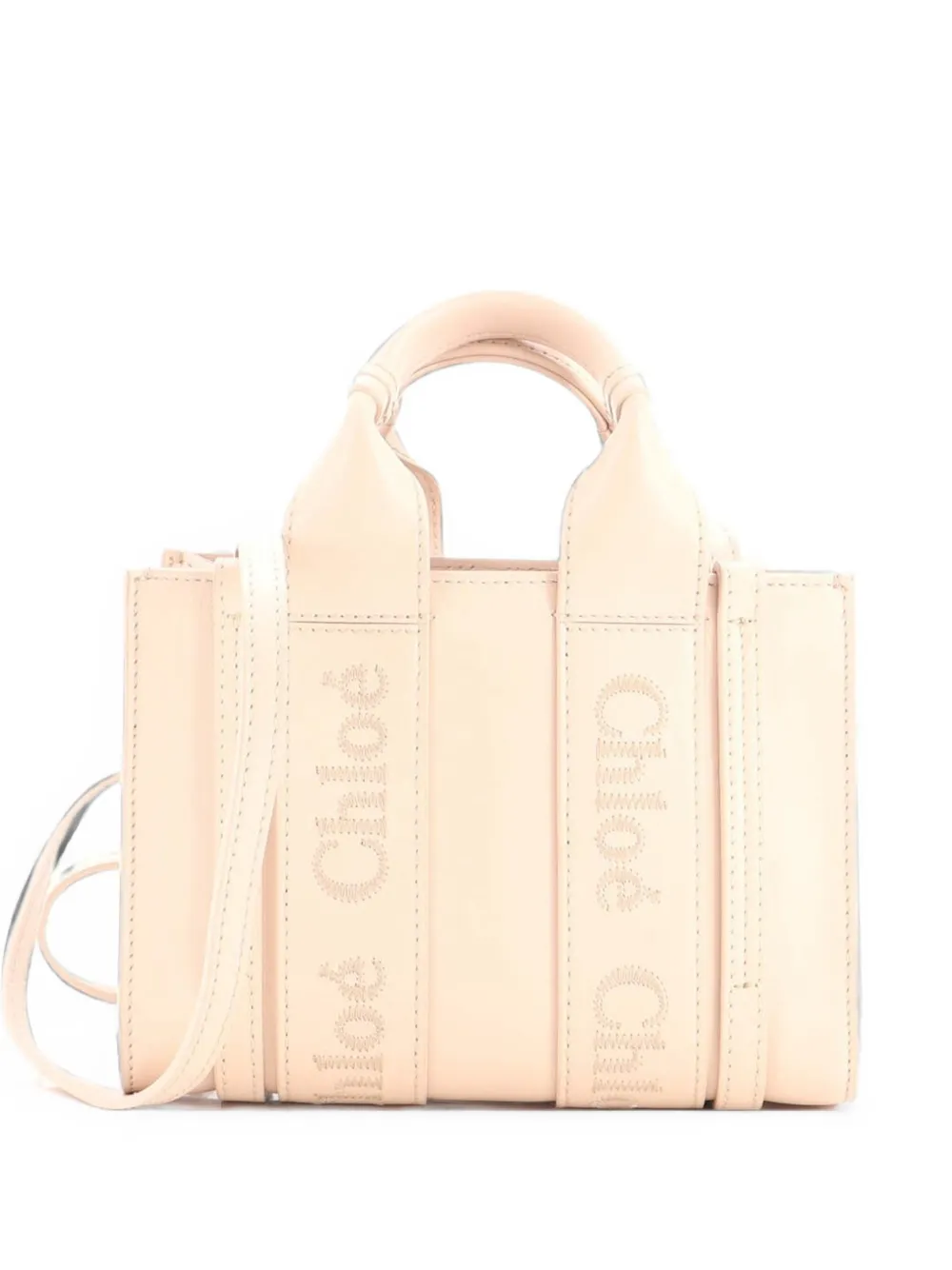 Chloé Pre-Owned Woody Convertible Leather Mini tote bag - Rosa