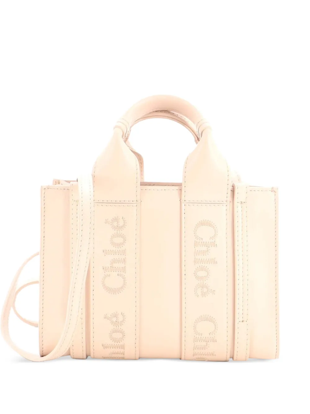 Chloé Pre-Owned Woody Convertible Leather Mini tote bag - Pink
