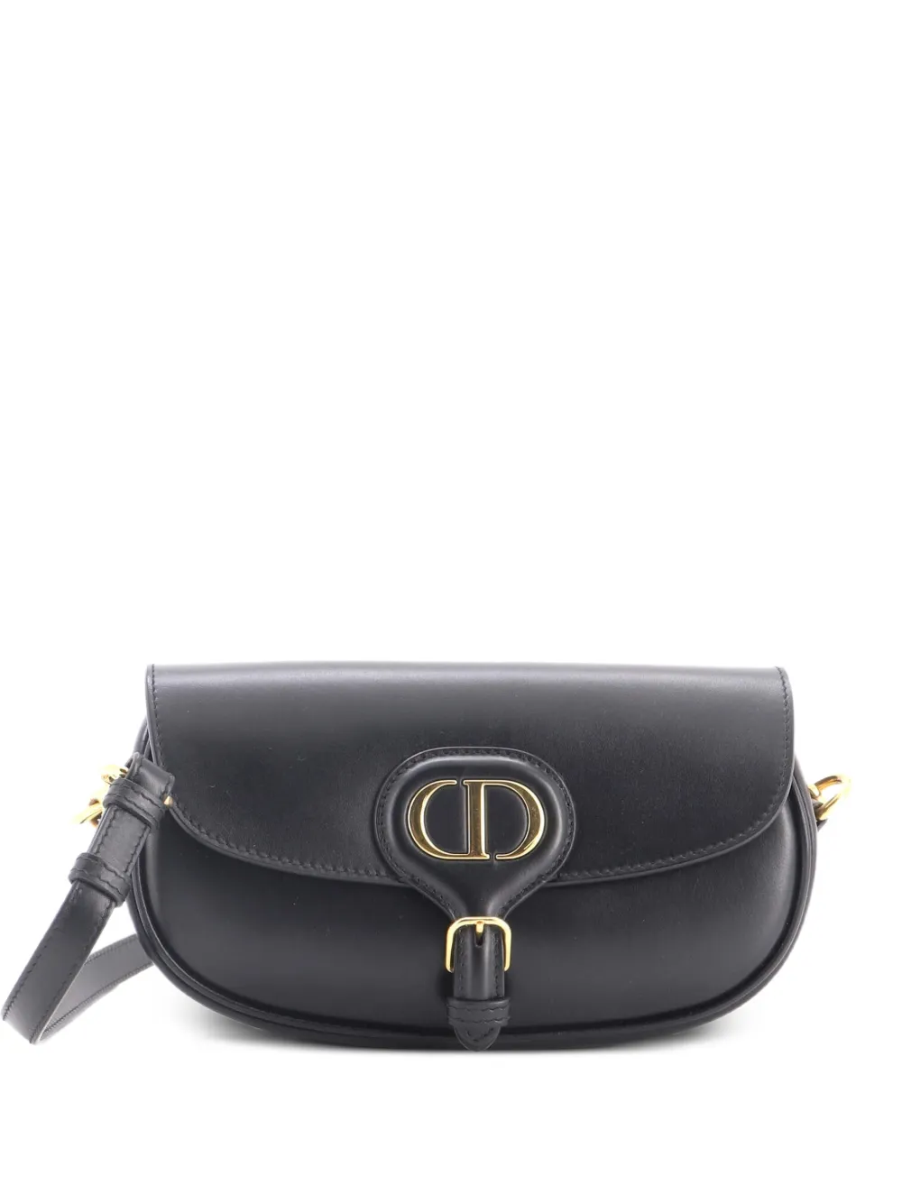 Christian Dior Pre-Owned Bobby Flap Bag Leather East West crossbody bag - Black