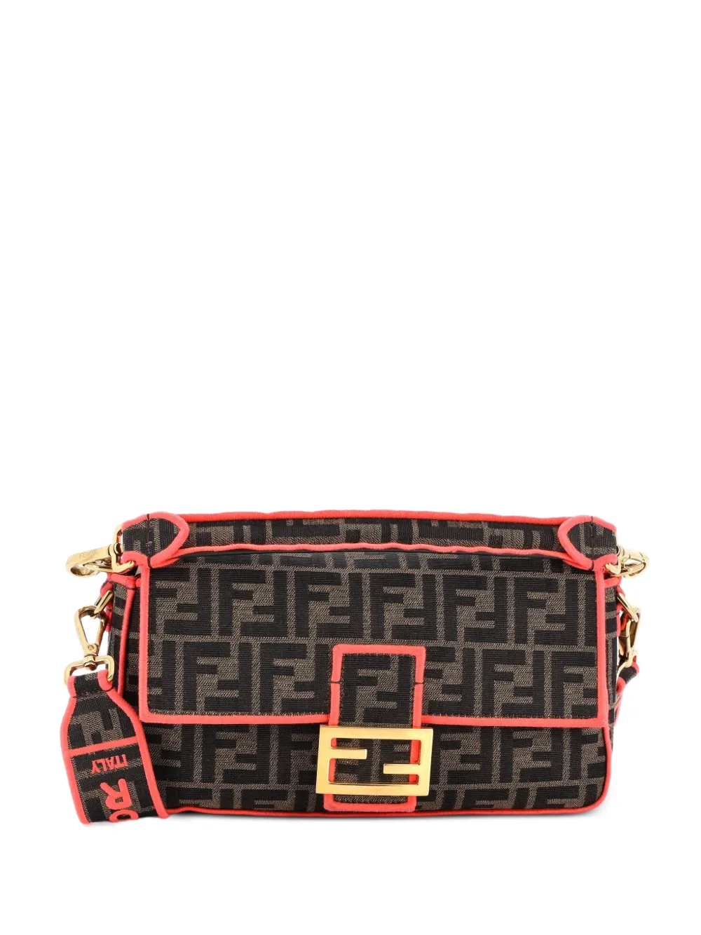 Fendi Pre-Owned Mittelgroße Baguette NM Bag Zucca Canvas-Schultertasche - Braun