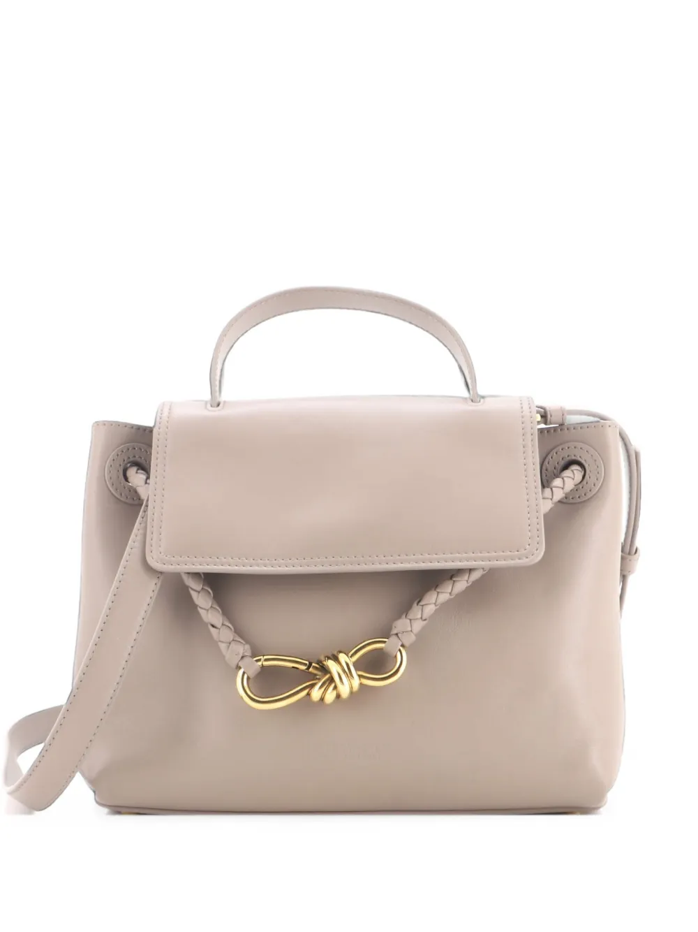 Bottega Veneta Pre-Owned Ciao Ciao Top Handle Bag Leather with Intrecciato Detail Small satchel - Grigio