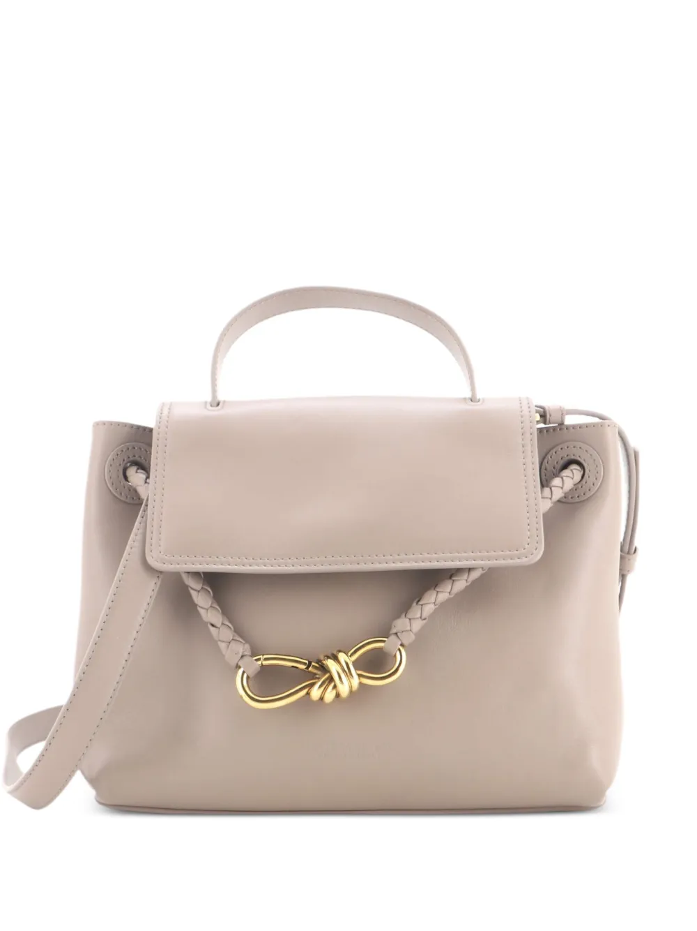 Bottega Veneta Pre-Owned Mittelgroße Ciao Ciao Satchel-Tasche aus Leder mit Intrecciato-Detail - Grau