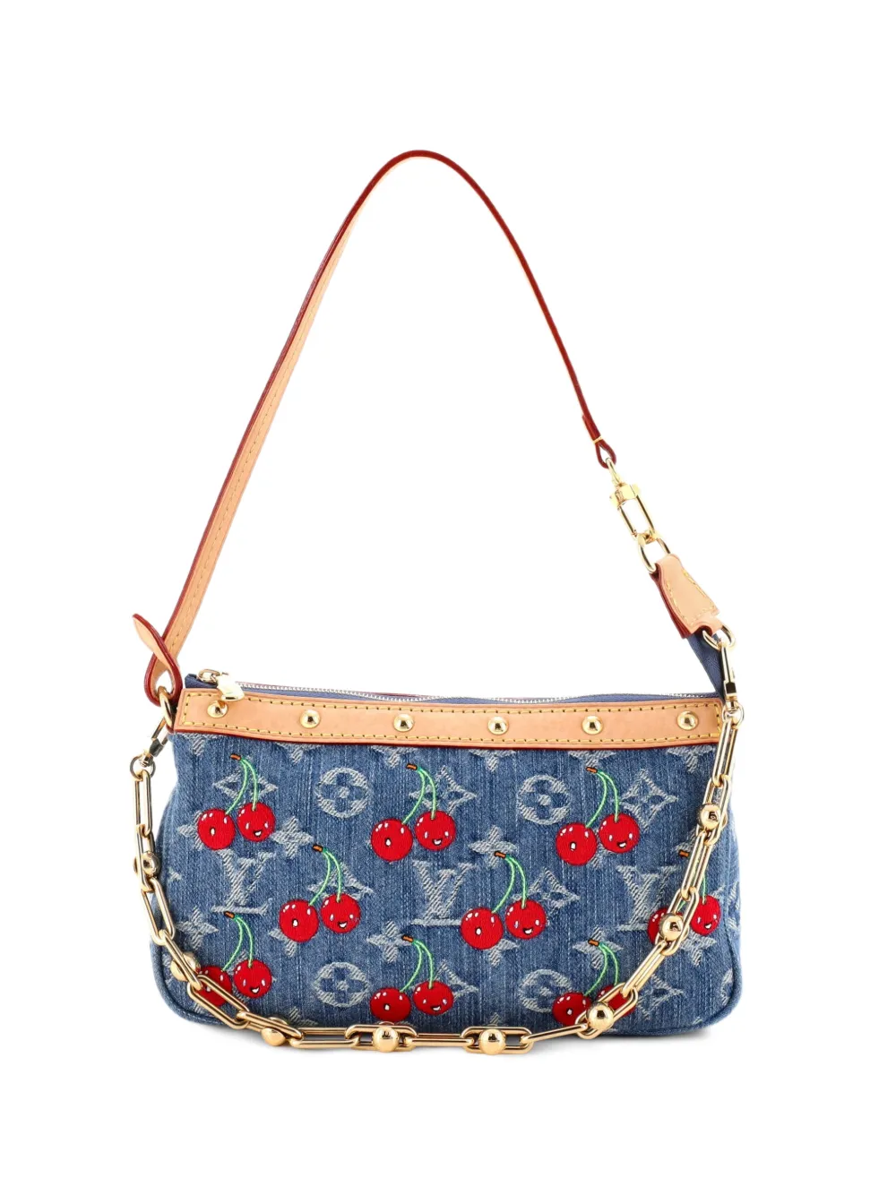 Louis Vuitton Pre-Owned x Takashi Murakami sac porté épaule Chain Pochette Accessoires NM Limited Edition Monogram Cerises - Bleu