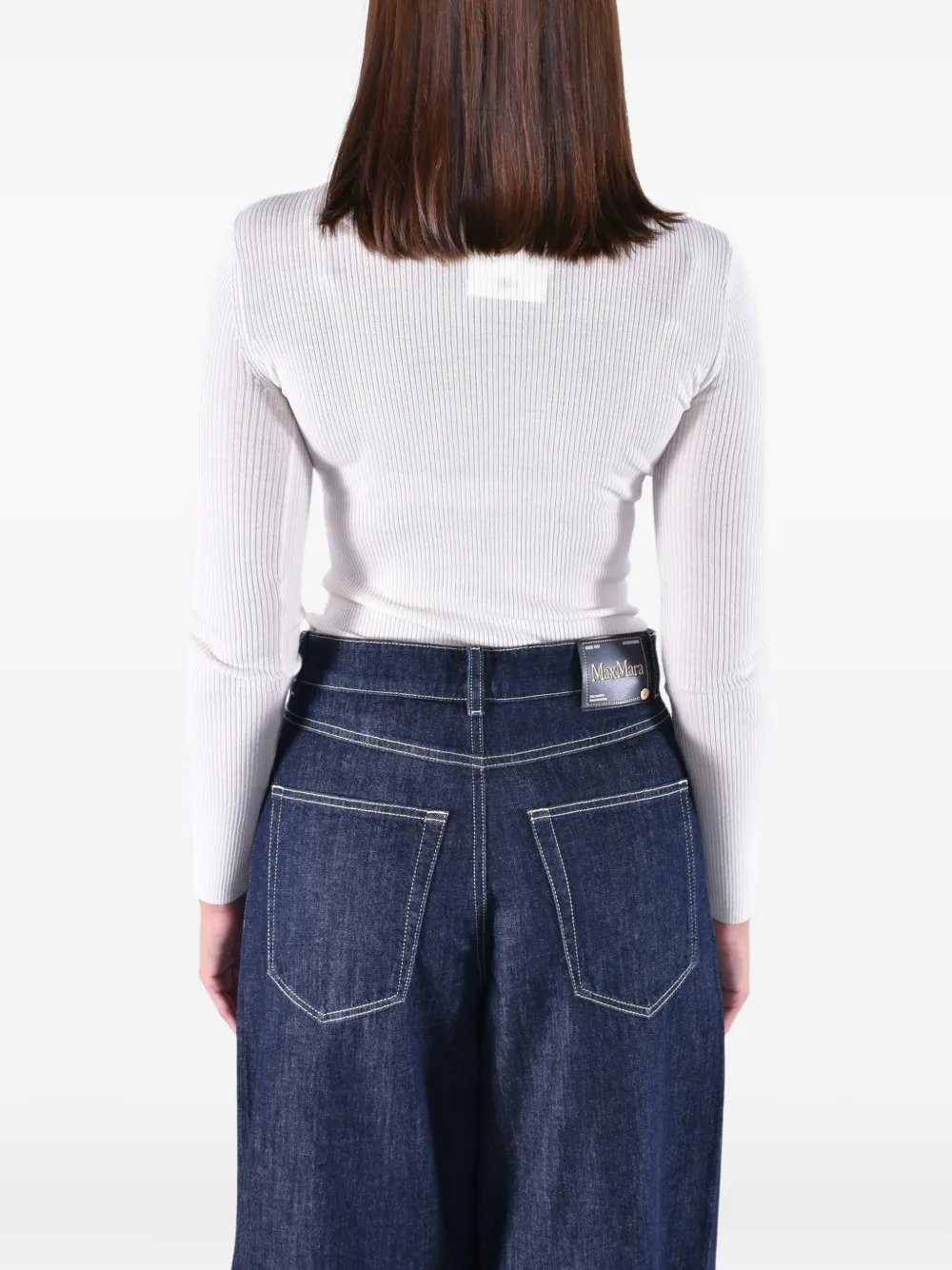Elisabetta Franchi Trui met geborduurd logo Wit