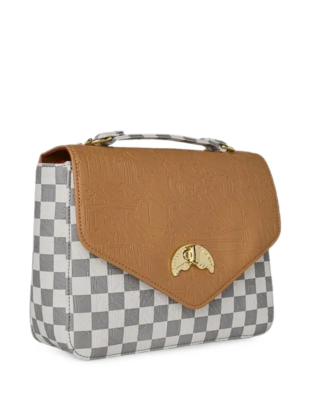 Sprayground Geruite shopper met reliëf Beige
