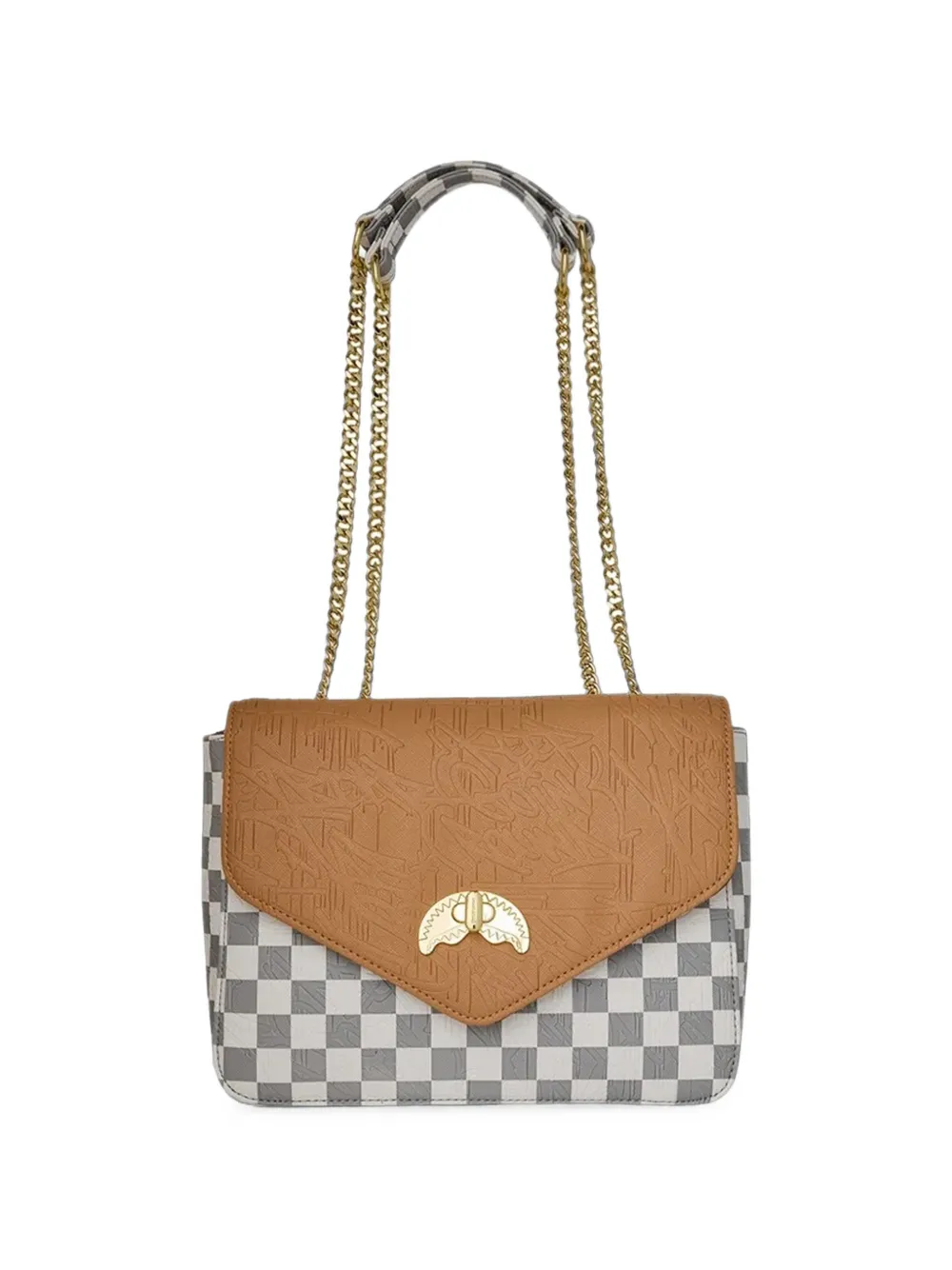 Sprayground Geruite shopper met reliëf Beige