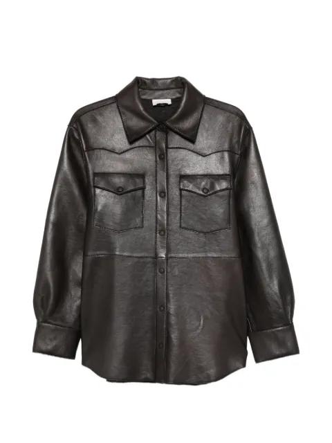 P.A.R.O.S.H. Maciock leather Western-style shirt