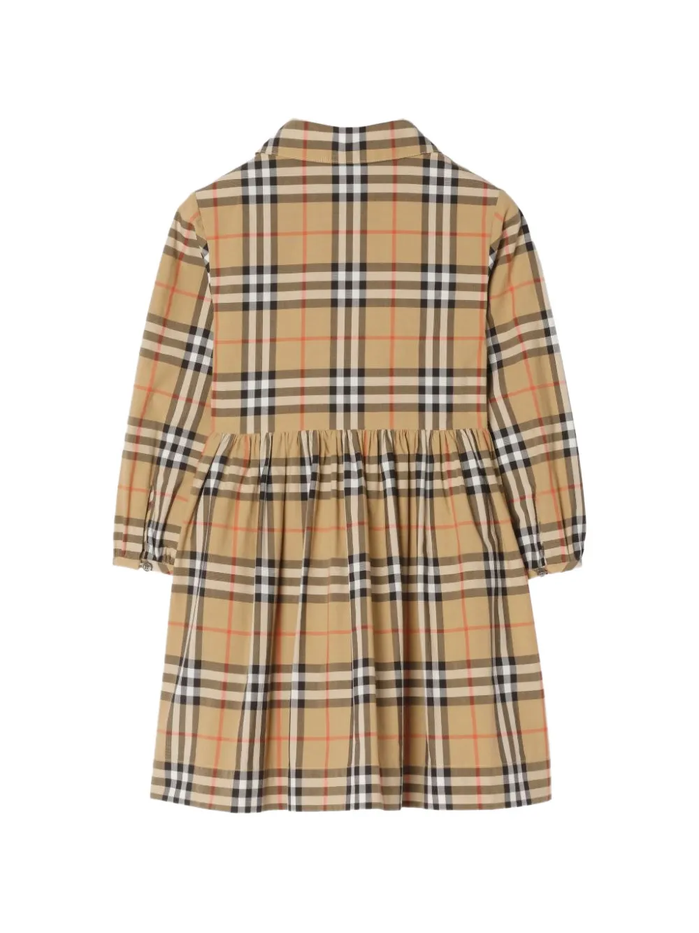 Burberry Kids Jurk met print Beige