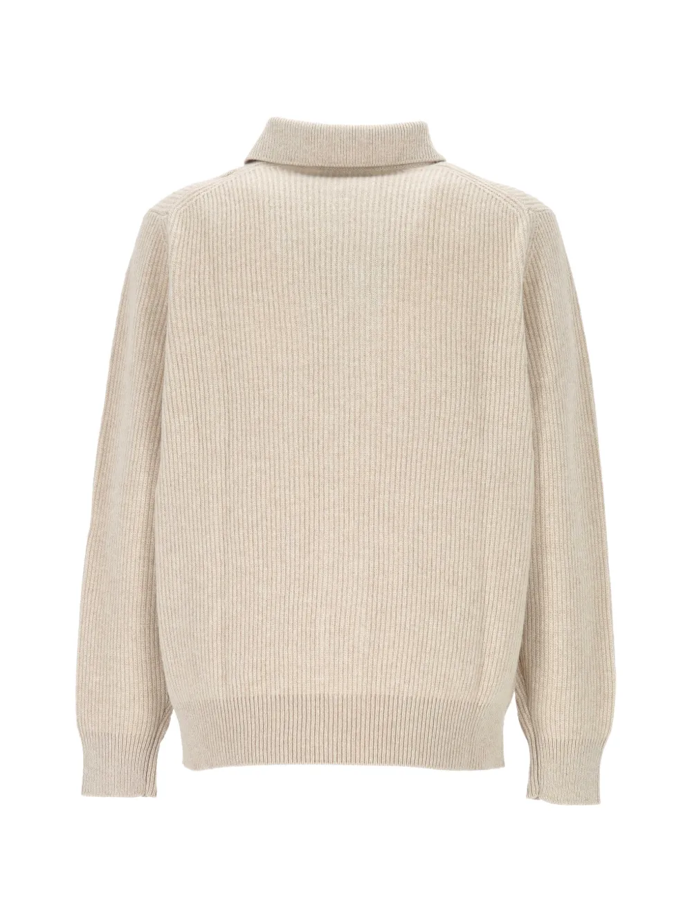 Lardini Ribgebreid vest Beige