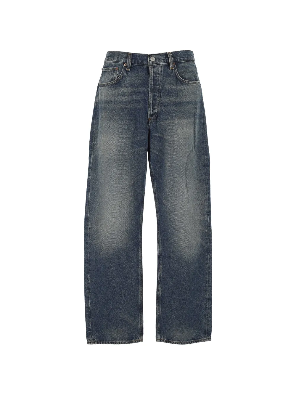 AGOLDE faded straight-leg jeans - Blu