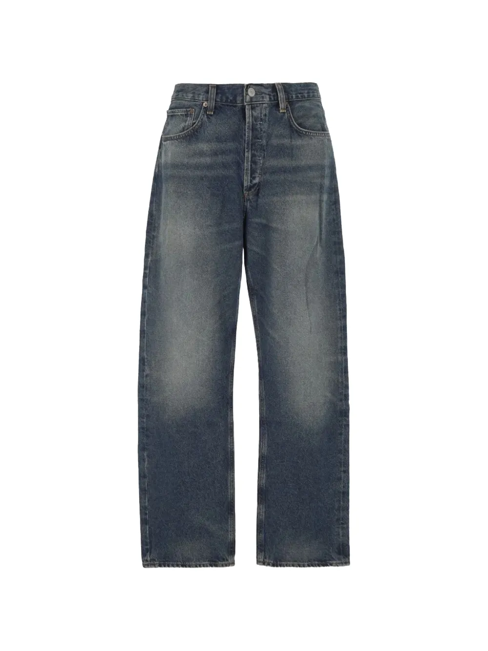AGOLDE faded straight-leg jeans - Blu