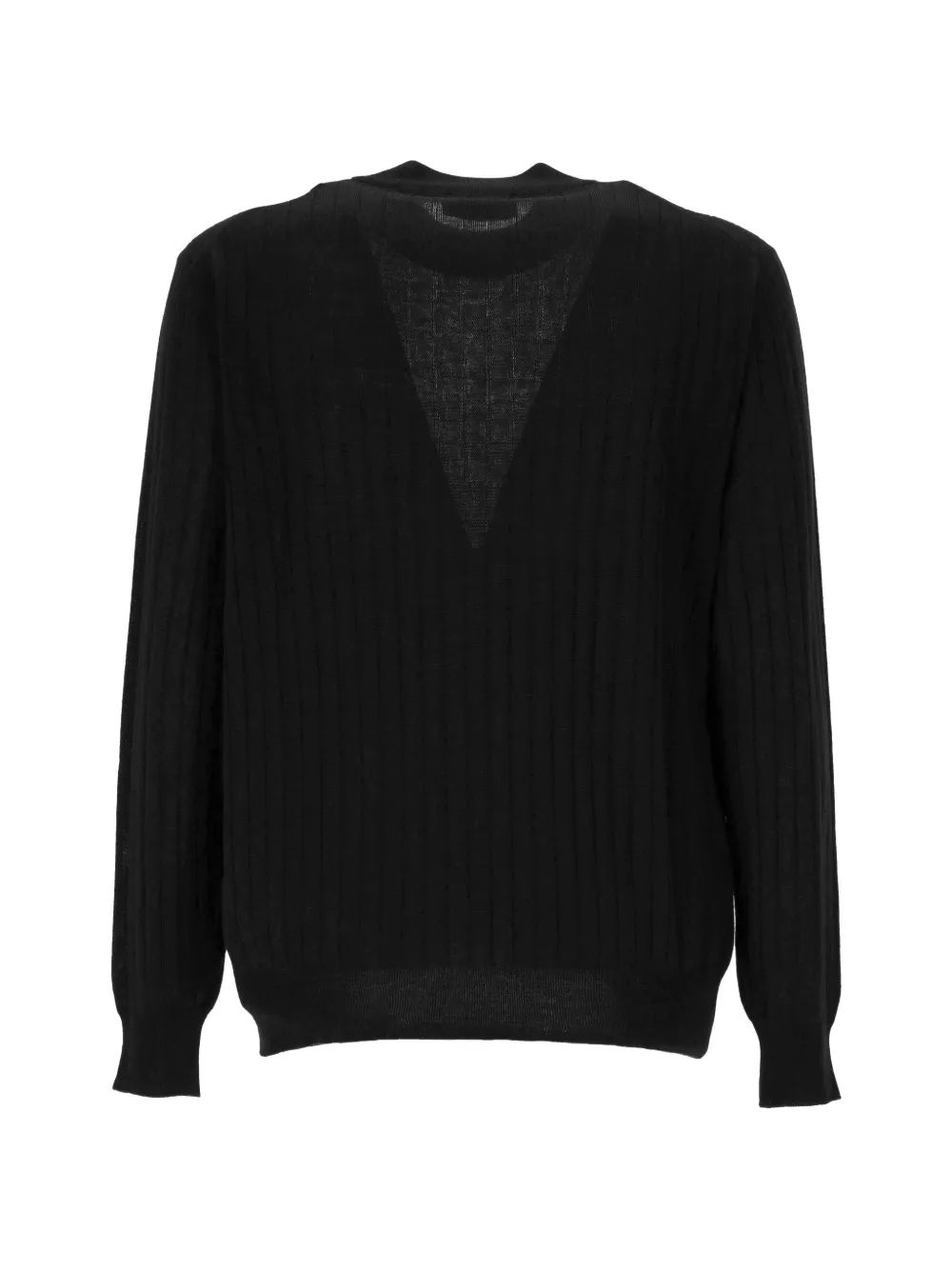 Lardini Ribgebreide trui Zwart