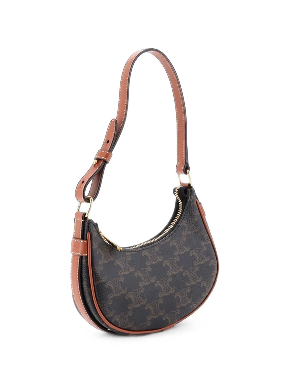 Celine Pre-Owned Ava Bag Triomphe Coated Canvas Mini shoulder bag - Marrone