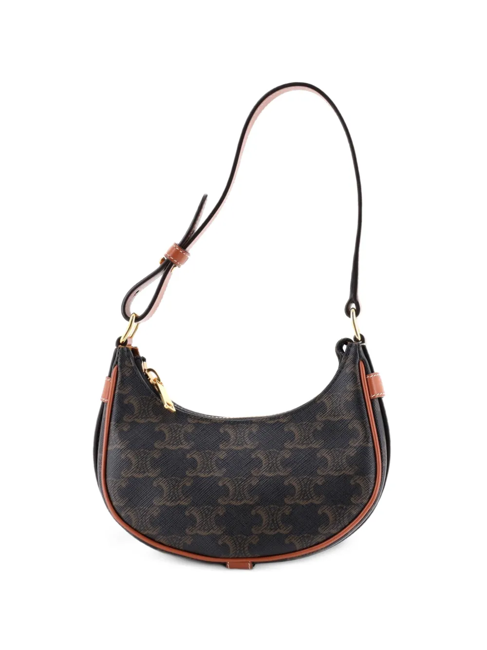 Celine Pre-Owned Ava Bag Triomphe Coated Canvas Mini shoulder bag - Brown