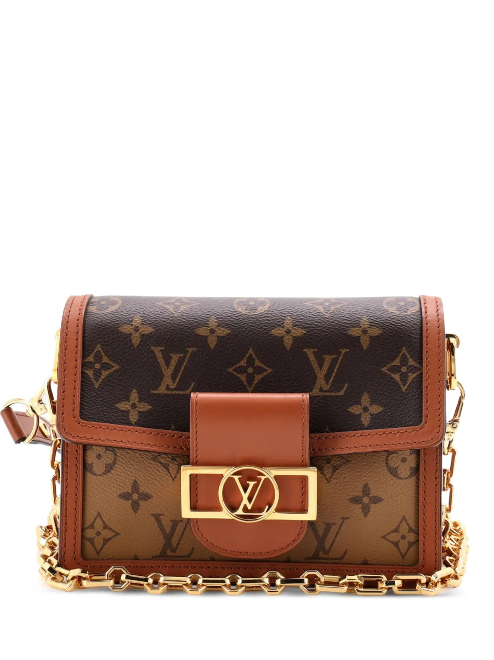 Louis Vuitton Pre-Owned Mini Dauphine Schultertasche mit Monogramm - Braun