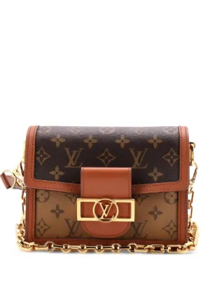 Louis Vuitton ボディバッグ ブラウン Louis Vuitton Pre-Owned Dauphine Shoulder Bag Reverse Monogram