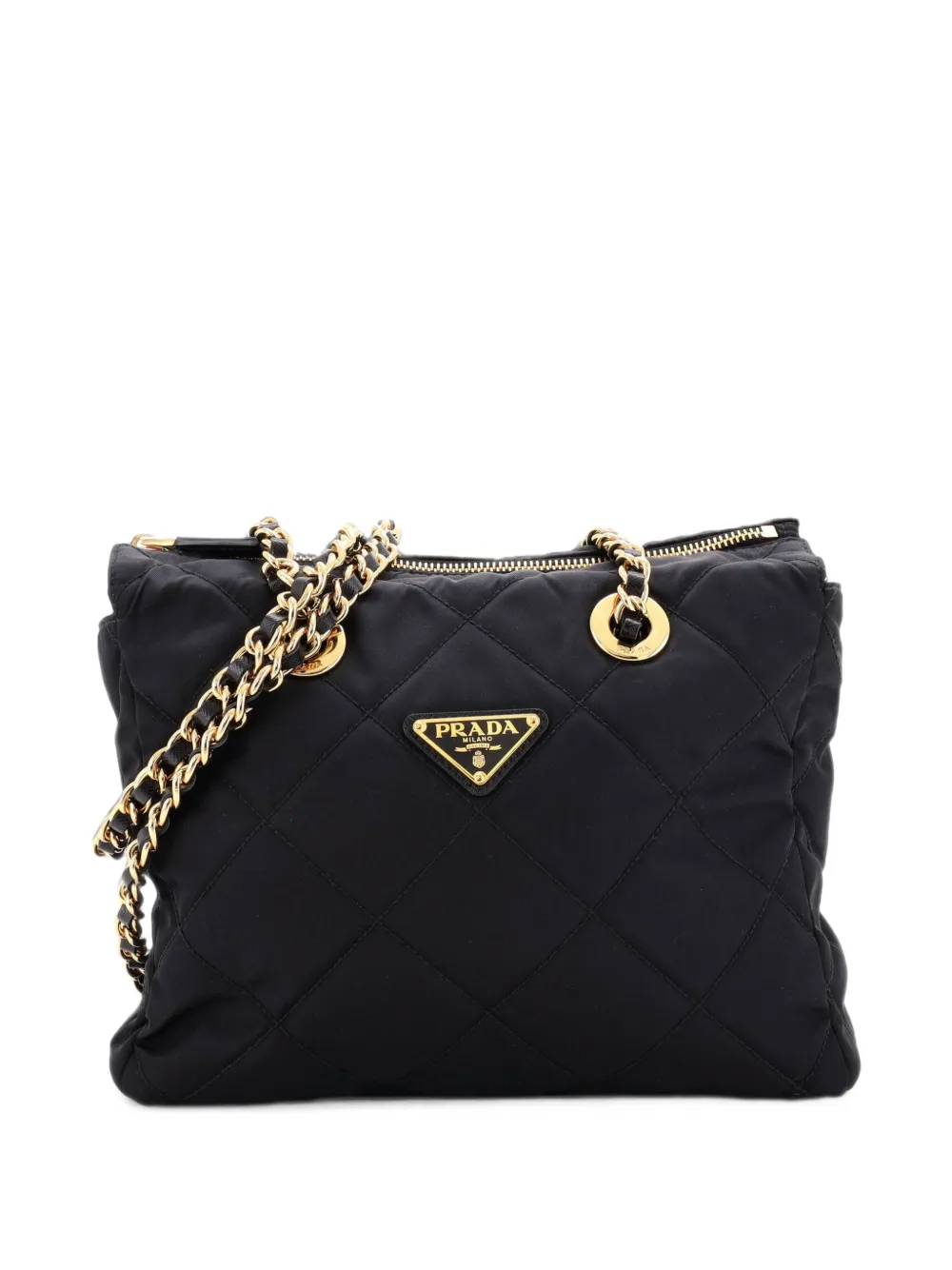 Prada Pre-Owned Re-Edition 1995 Chain Quilted Re-Nylon Small tote bag - Nero