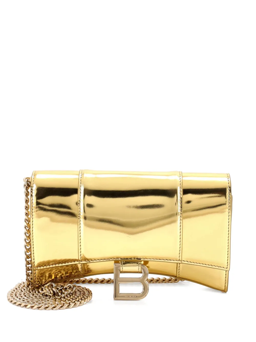Balenciaga Pre-Owned Hourglass Chain Wallet Leather crossbody bag - Oro