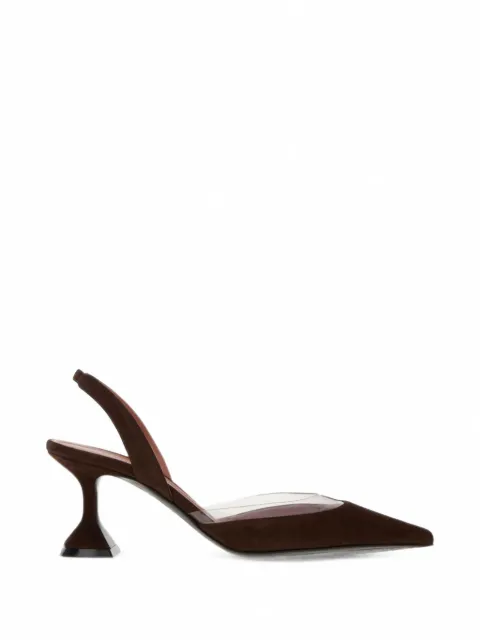 Amina Muaddi Lara transparent-panel slingback pumps