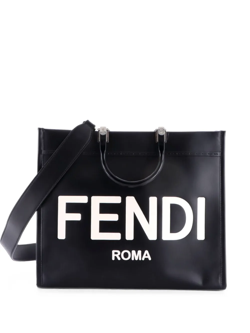 Fendi Pre-Owned Sunshine Shopper Leather Medium tote bag - Nero