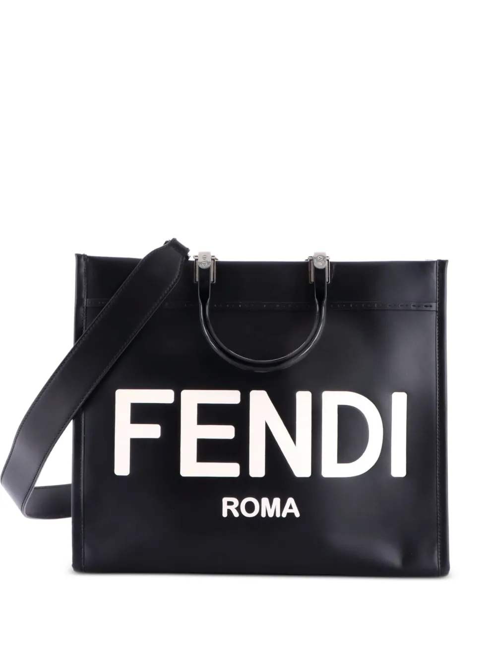 Fendi Pre-Owned Sunshine Shopper Leather Medium tote bag - Nero
