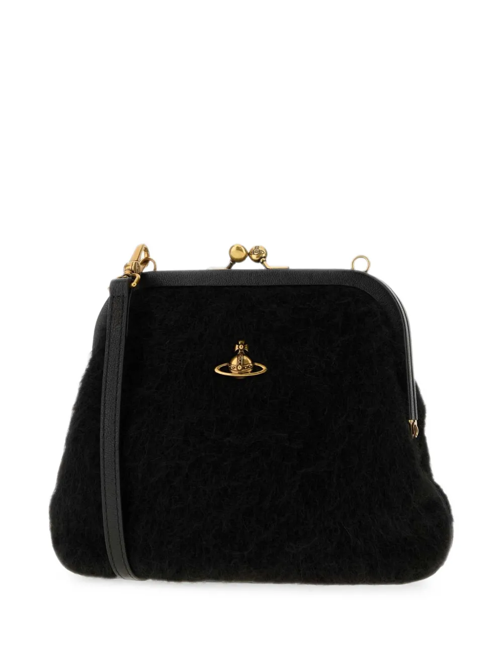 Vivienne Westwood Orb plaque brushed tote bag Zwart