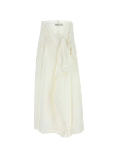 Carven contrast-stitch draped skirt