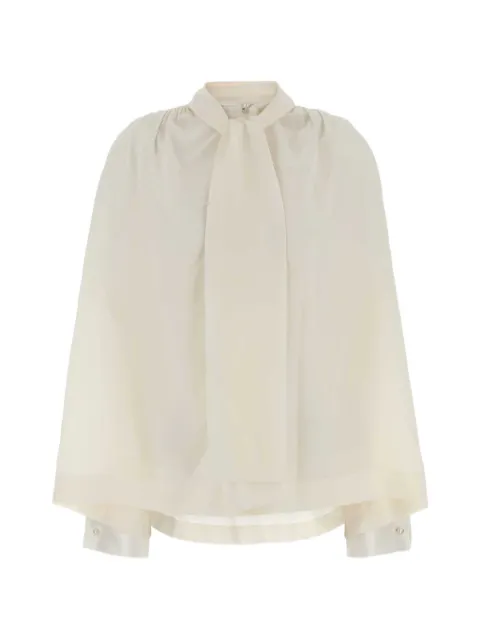 Carven pussy-bow gathered blouse