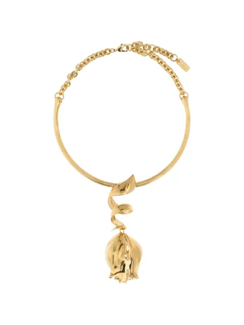 Chloé spiral flower pendant necklace