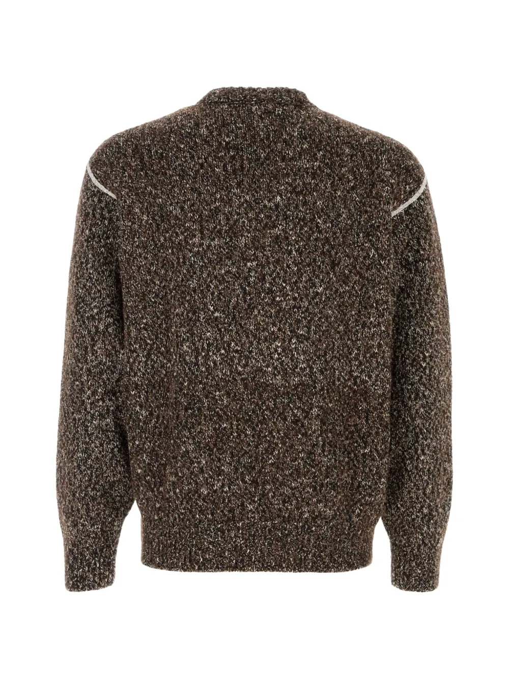 Herno Laminar mélange-effect crew-neck sweater Bruin