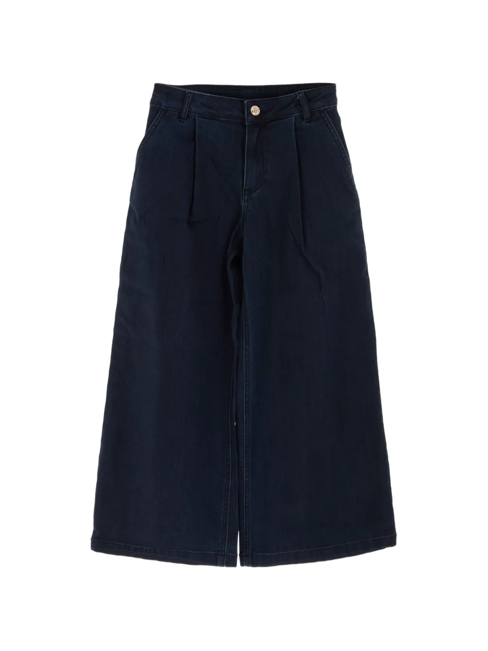 TWINSET Kids pleated wide-leg jeans - Blu