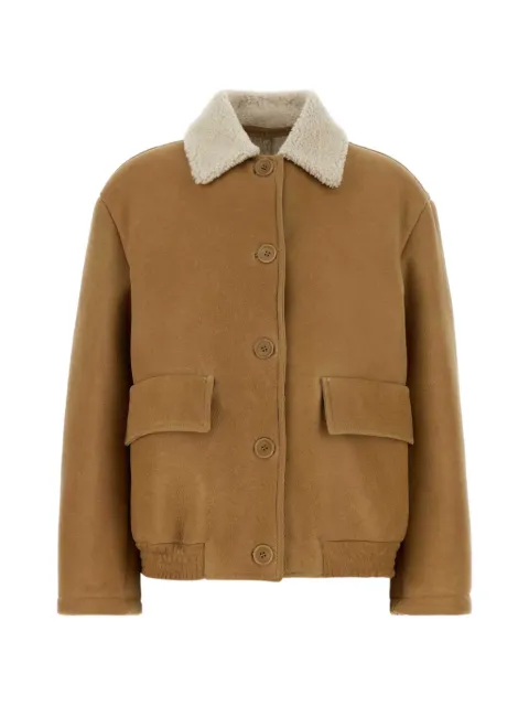 Santoro shearling-collar button-up jacket