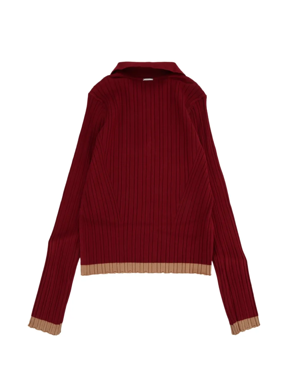 TWINSET Kids Ribgebreide polotop Rood