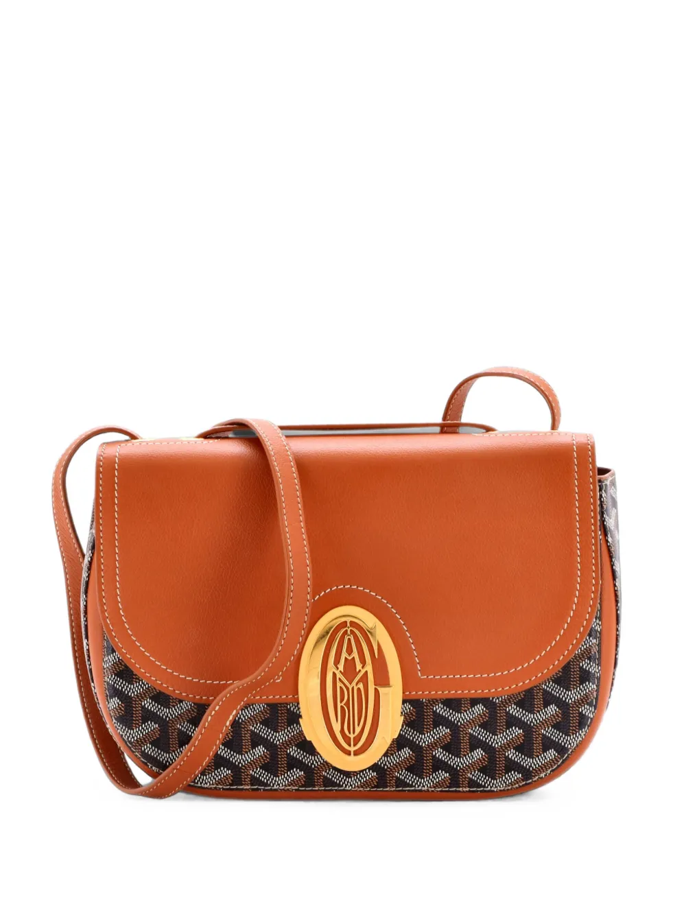 Goyard Pre-Owned 233 Bag Coated Canvas and Leather shoulder bag - Marrone