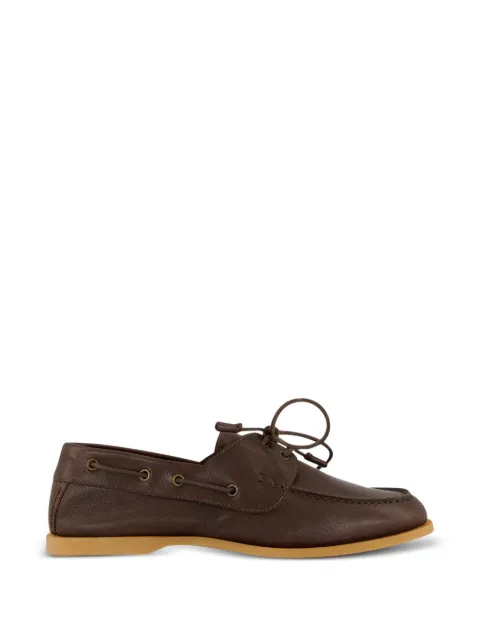 Frescobol Carioca Marina pebbled leather boat shoes