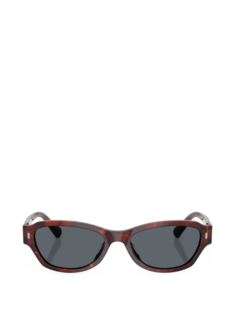 Persol Zonnebril met rechthoekig montuur Rood