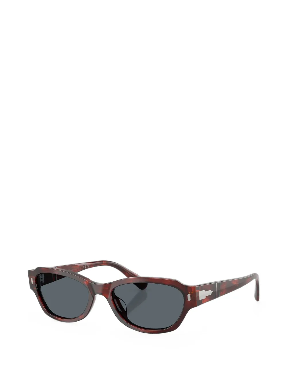 Persol Zonnebril met rechthoekig montuur Rood