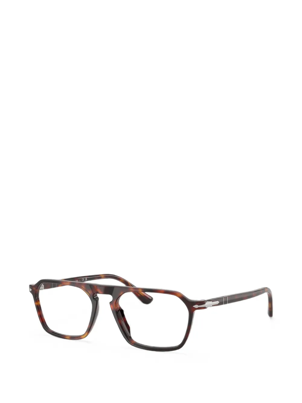 Persol Bril met vierkant montuur Bruin