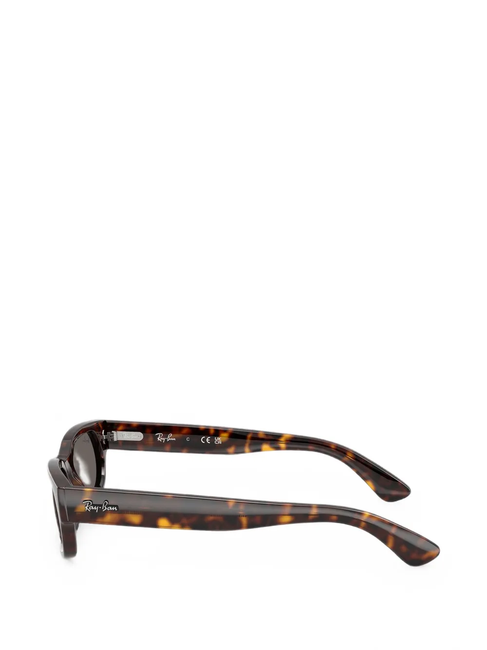 Ray-Ban RB2236 zonnebril met rechthoekig montuur met schildpadschild effect Bruin