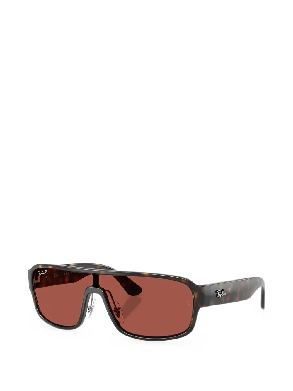 Ray-Ban RB2233 zonnebril met schildpad-effect en rechthoekig montuur Bruin