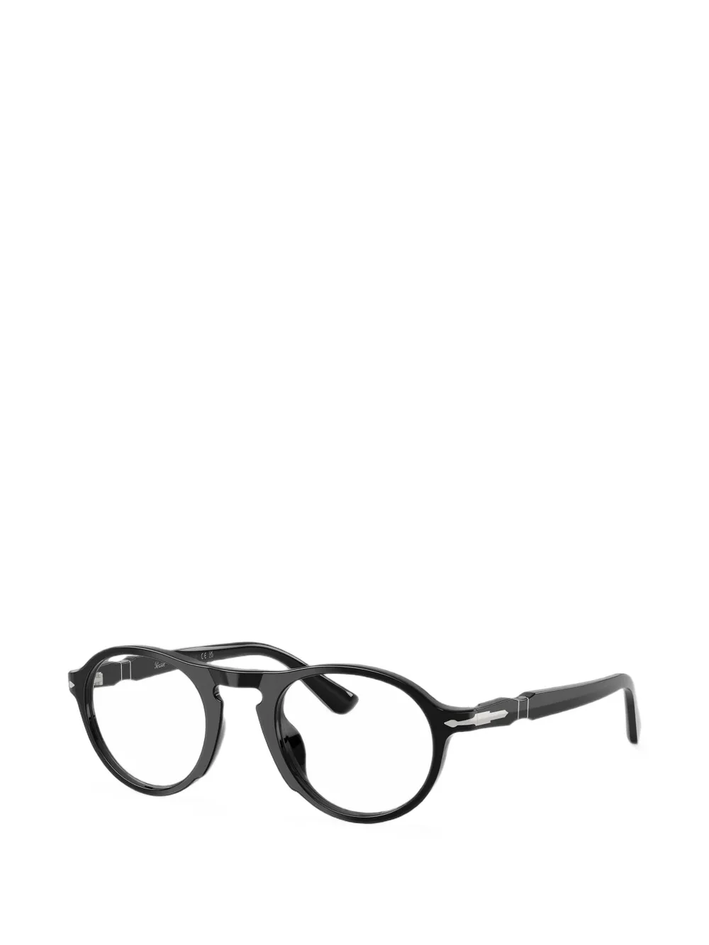Persol Alba bril met rond montuur Zwart