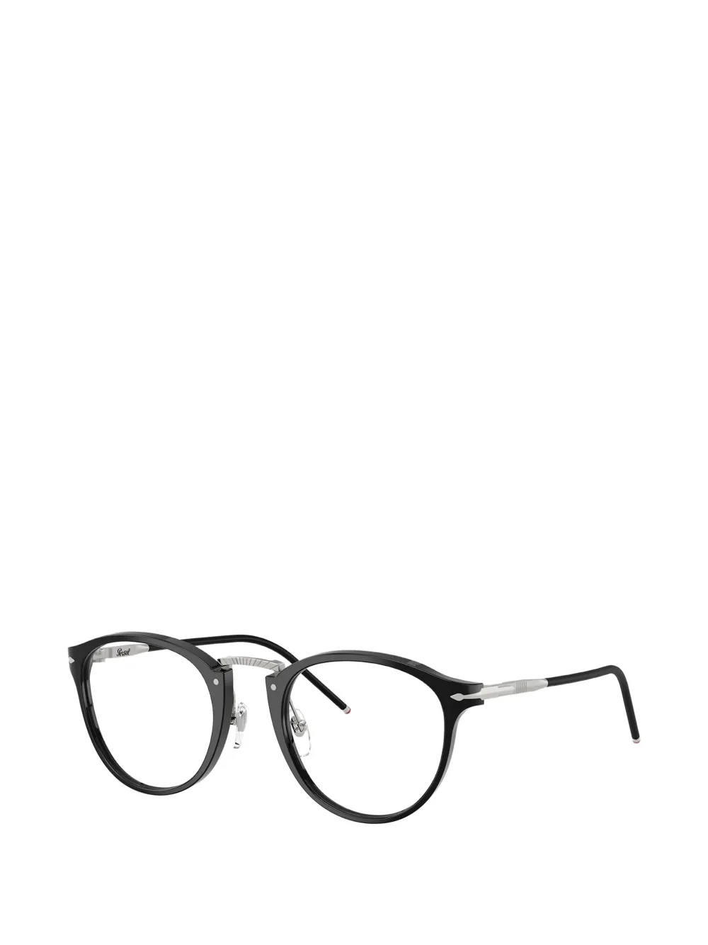Persol x Olivetti bril met rond montuur Zwart