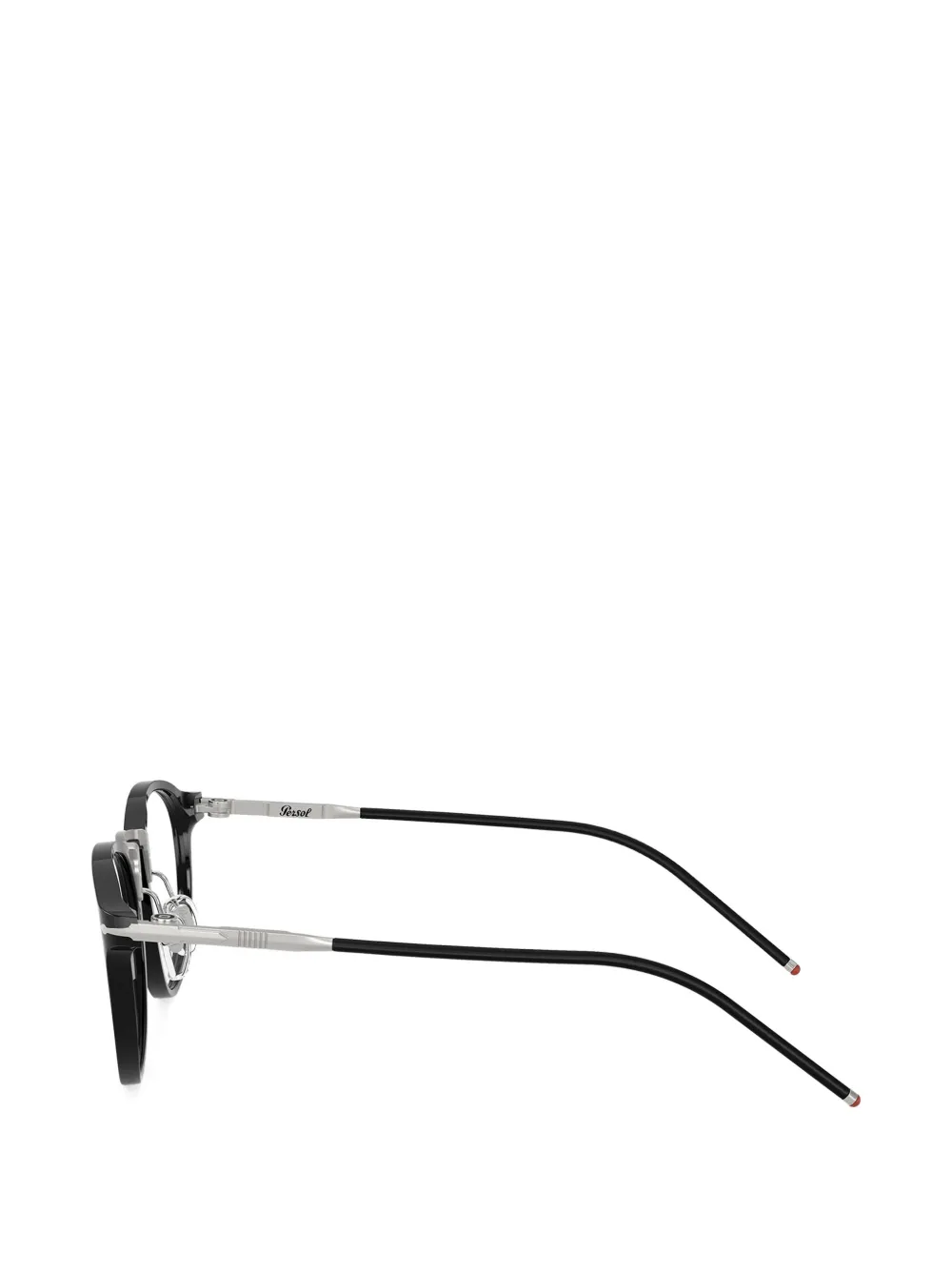 Persol x Olivetti bril met rond montuur Zwart