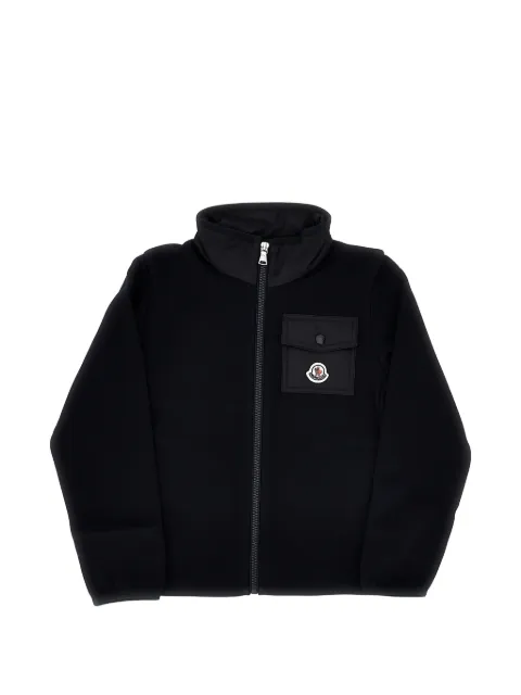 Moncler Enfant Sweatshirtjacke mit Logo-Patch