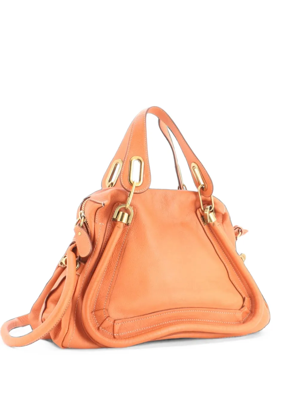 Chloé Pre-Owned Paraty Top Handle Bag Leather Medium satchel - Arancione