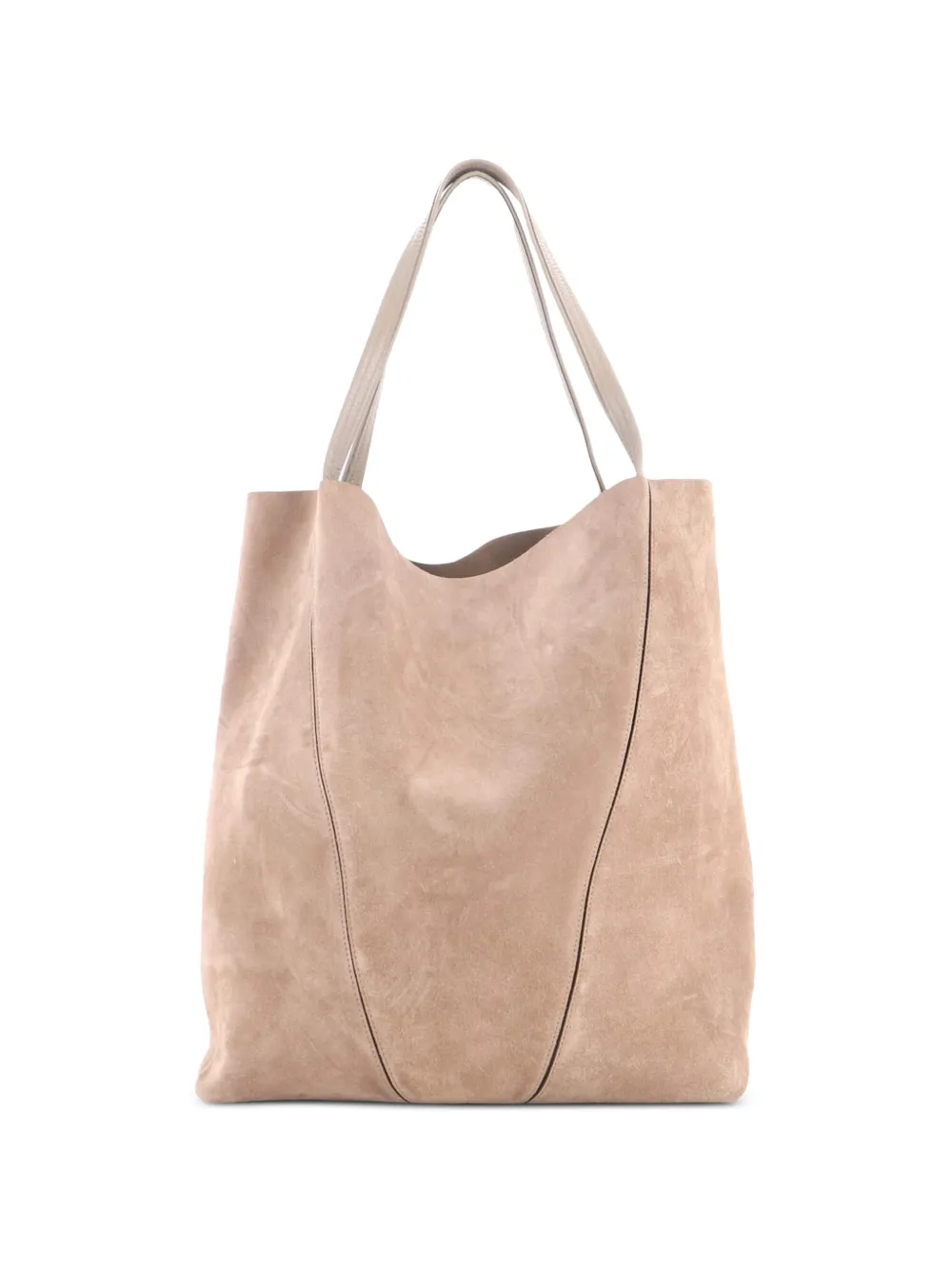 Chloé Pre-Owned Großer Spin Tote Bag aus Wildleder - Braun