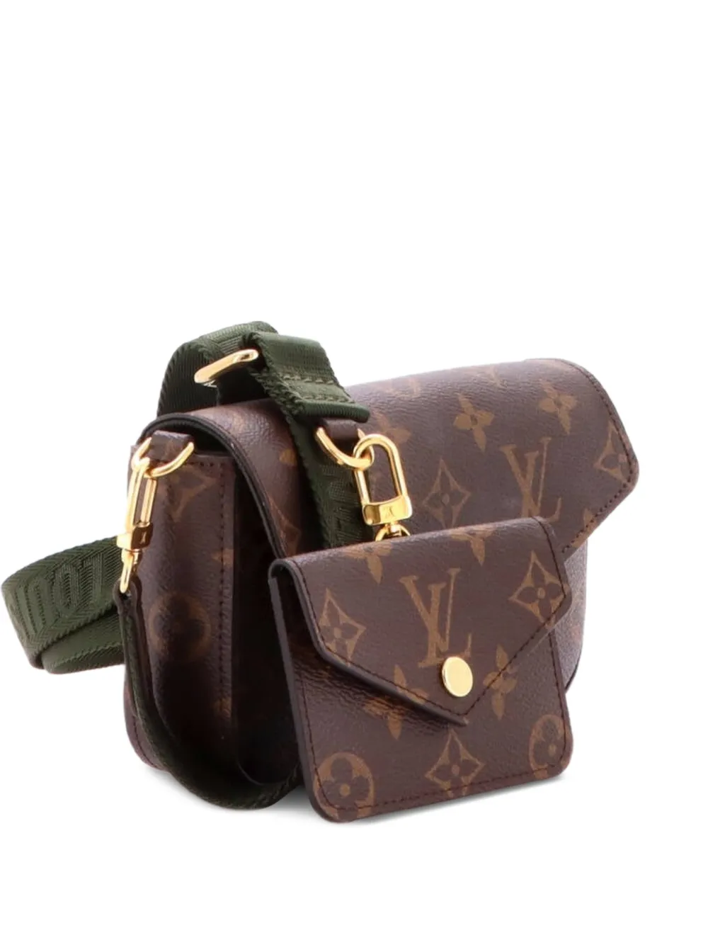 Louis Vuitton Pre-Owned Felicie Strap & Go Handbag Monogram Canvas crossbody bag - Marrone