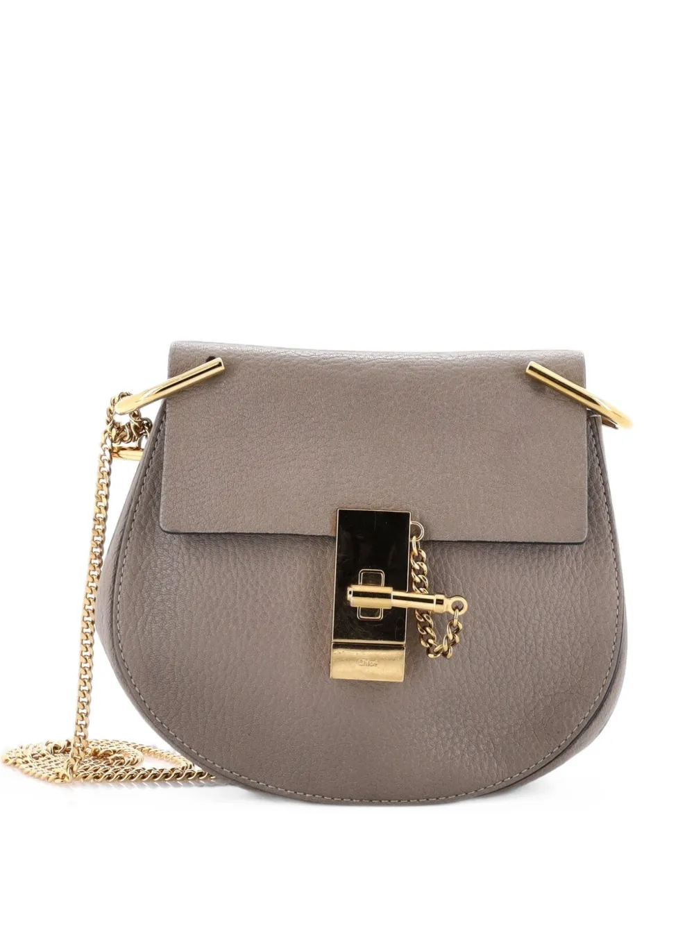 Chloé Pre-Owned Drew Leather Mini crossbody bag - Marrone